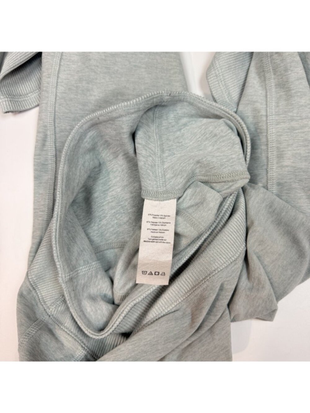 ALO Yoga Alosoft Matching Set XS Serenity Sports Bra + Lounge Leggings Heathered - Picture 13 of 16